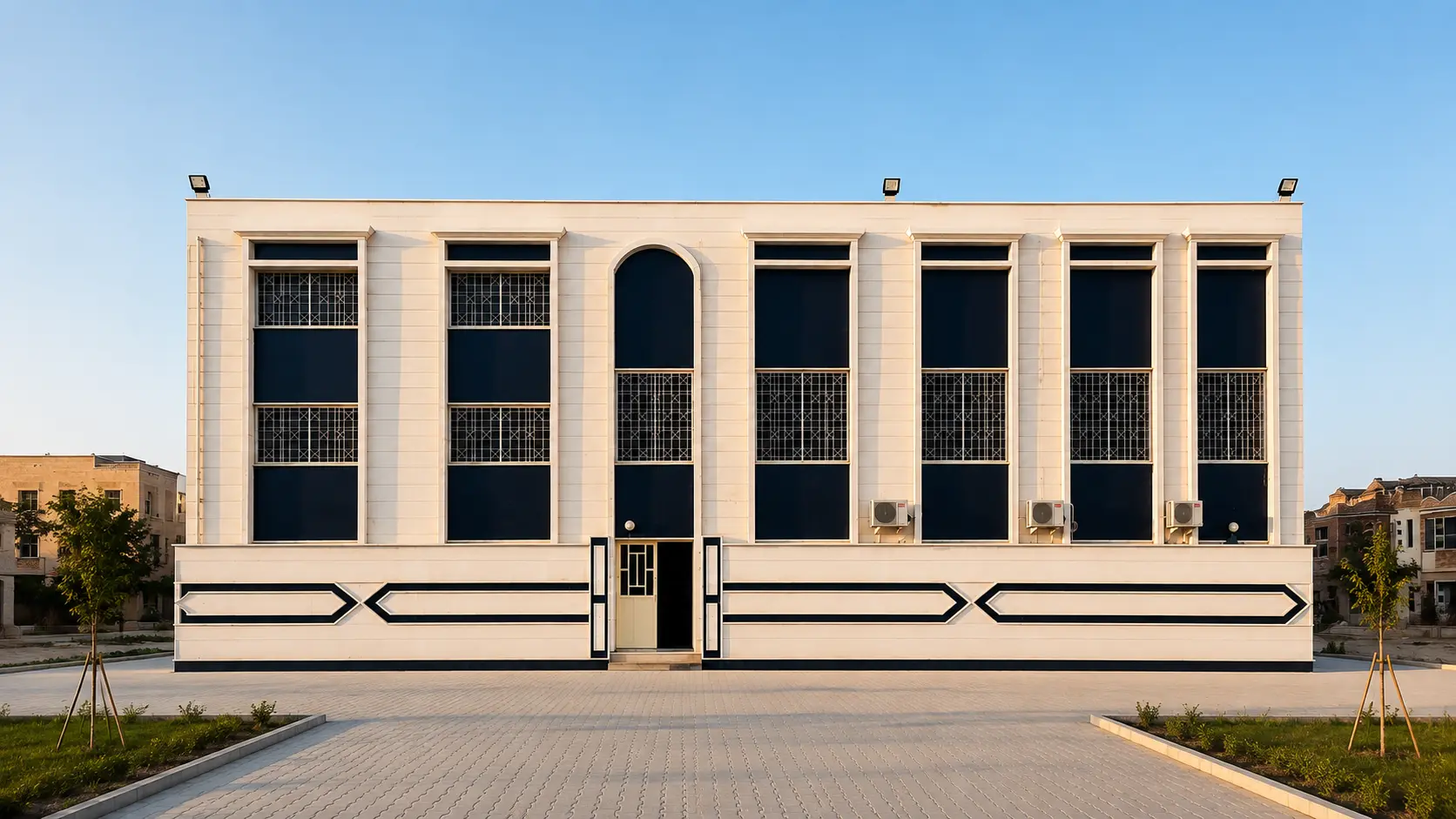 الواجهة الأمامية للمدرسة